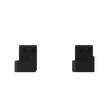Bathroom hook, black (2 pcs.) • NICHBA
