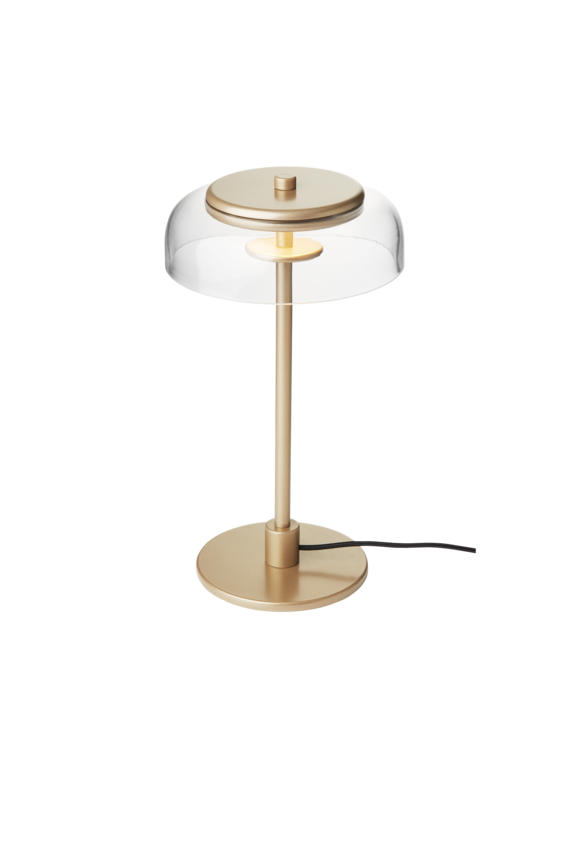 Blossi Table Small bordlampe, nordic gold / clear • NUURA - Copenhagenhomedesign