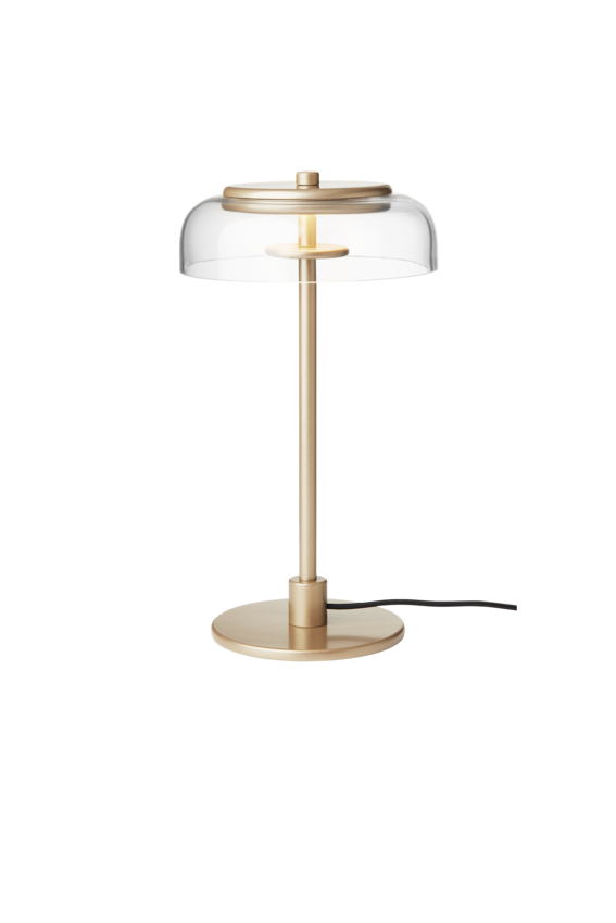 Blossi Table Small bordlampe, nordic gold / clear • NUURA - Copenhagenhomedesign