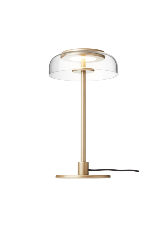 Blossi Table Small bordlampe, nordic gold / clear • NUURA - Copenhagenhomedesign