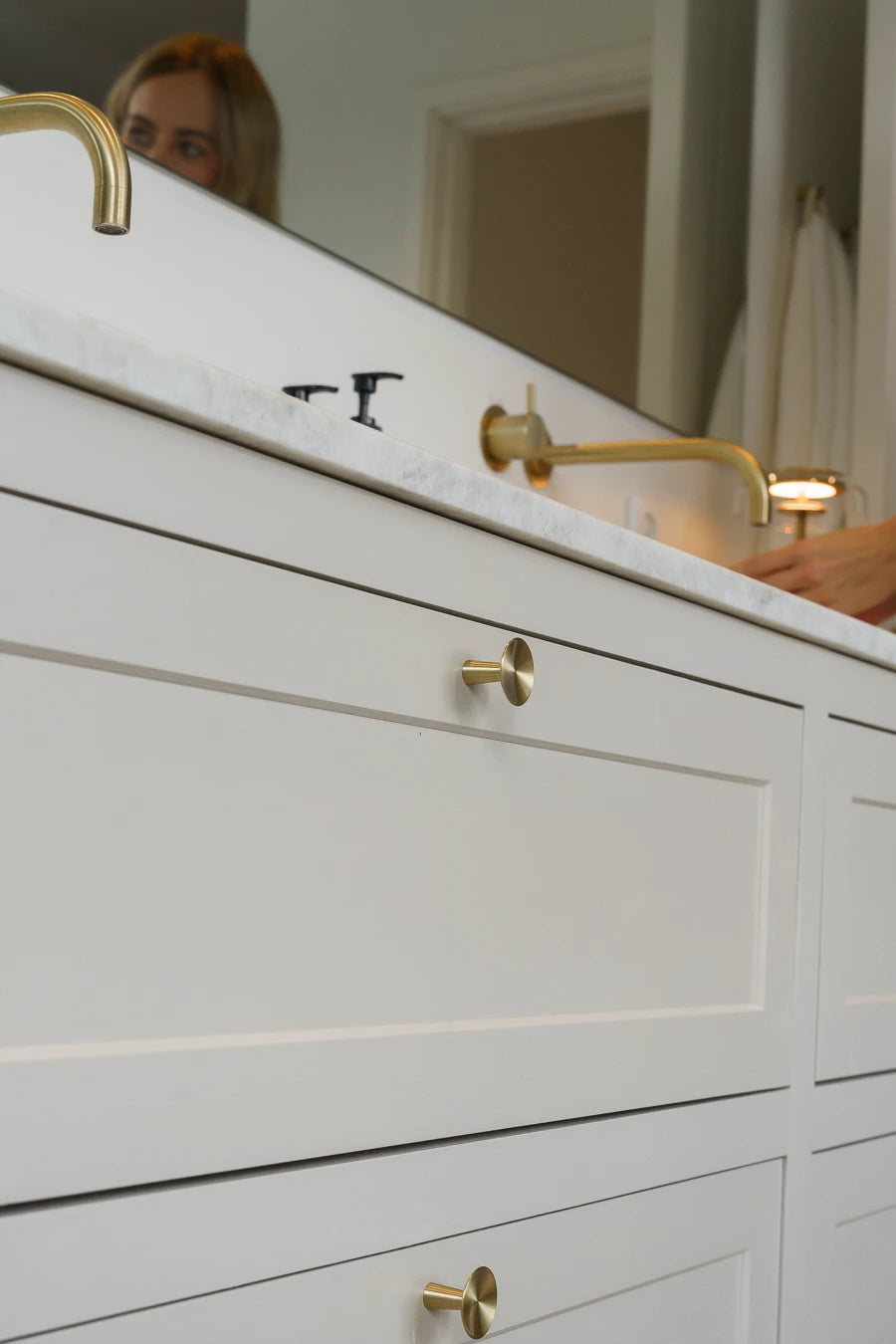 København cabinet knob, lacquered brushed brass – Ø 30 mm • Chr. Jørgensen