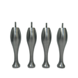 BOWL bed and sofa legs, stainless steel look (set of 4)