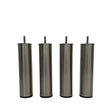ROUND bed and sofa legs, stainless steel look (set of 4)