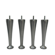 CHAMP bed and sofa legs, stainless steel look (set of 4)