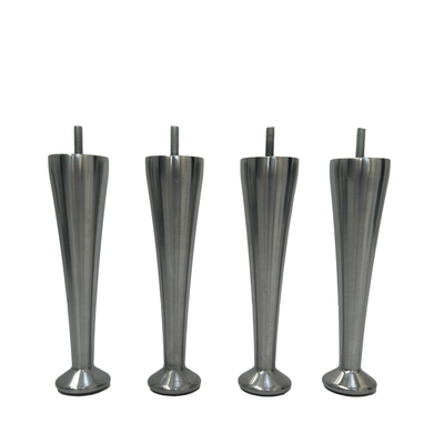 CHAMP bed and sofa legs, stainless steel look (set of 4)