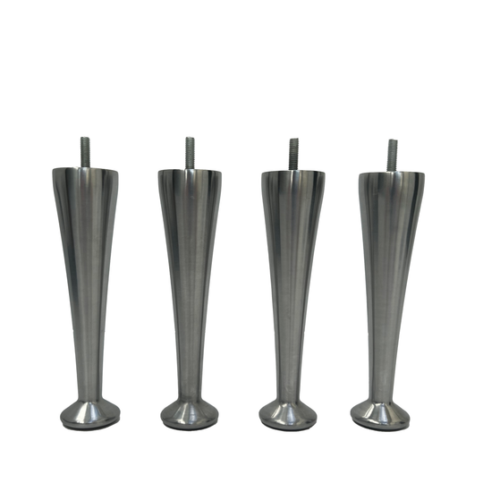 CHAMP bed and sofa legs, stainless steel look (set of 4)