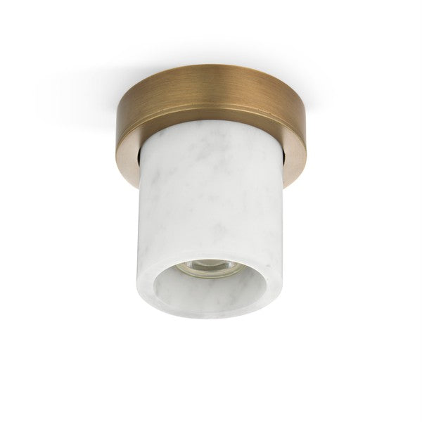 Miss Marble spotlight, burnished brass and white Carrara • Design by Us