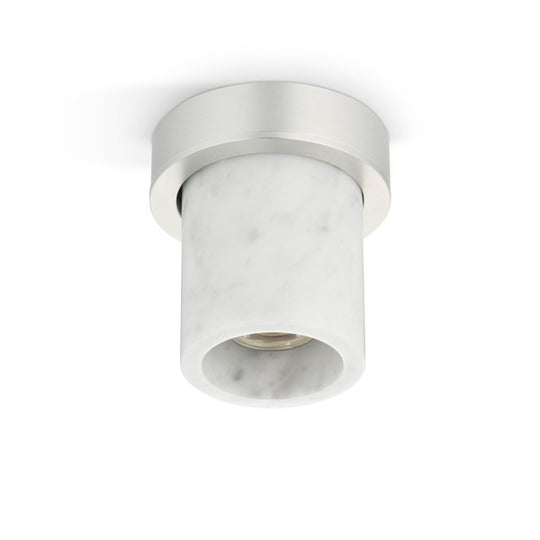 Miss Marble spotlight, stainless steel look and white Carrara • Design by Us