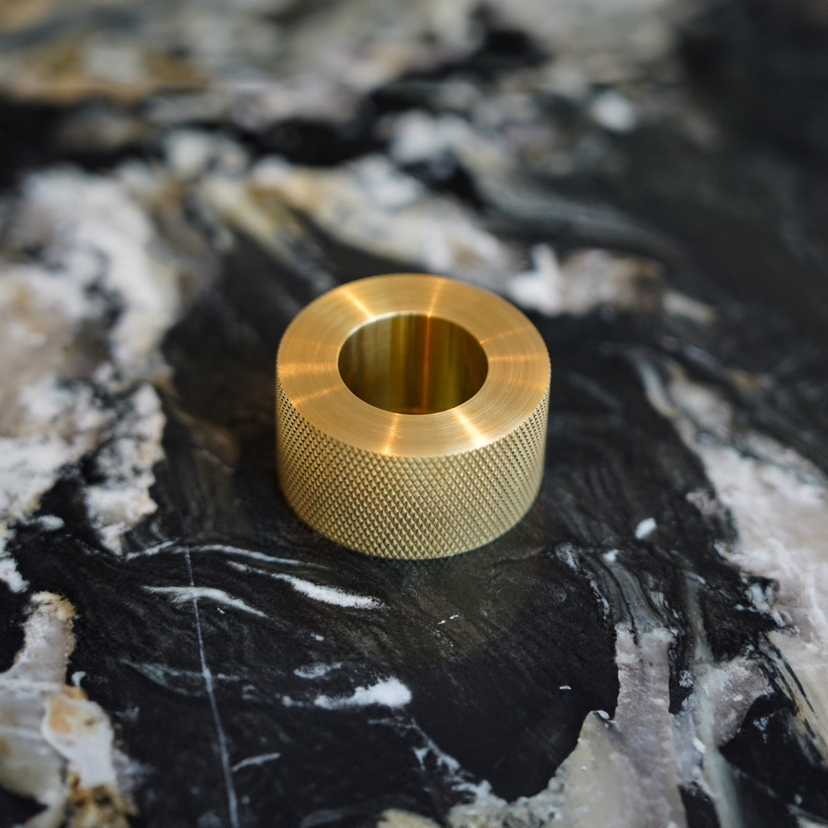 Kastellet diamond-cut cabinet handle in unlacquered brass • Chr. Jørgensen