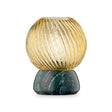 Twist of Marble tealight holder, green/amber • Design by Us