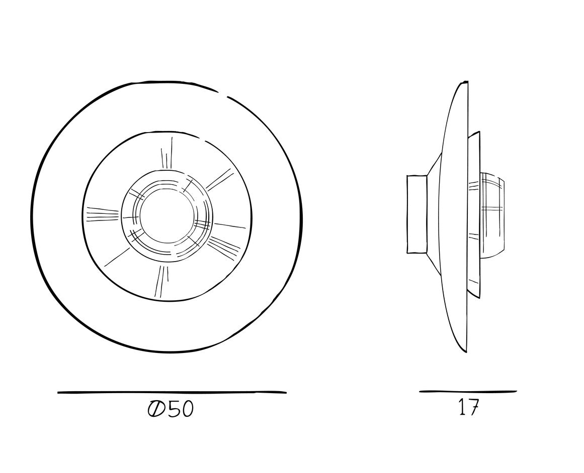 Disco Rama wall light, clear • Design by Us