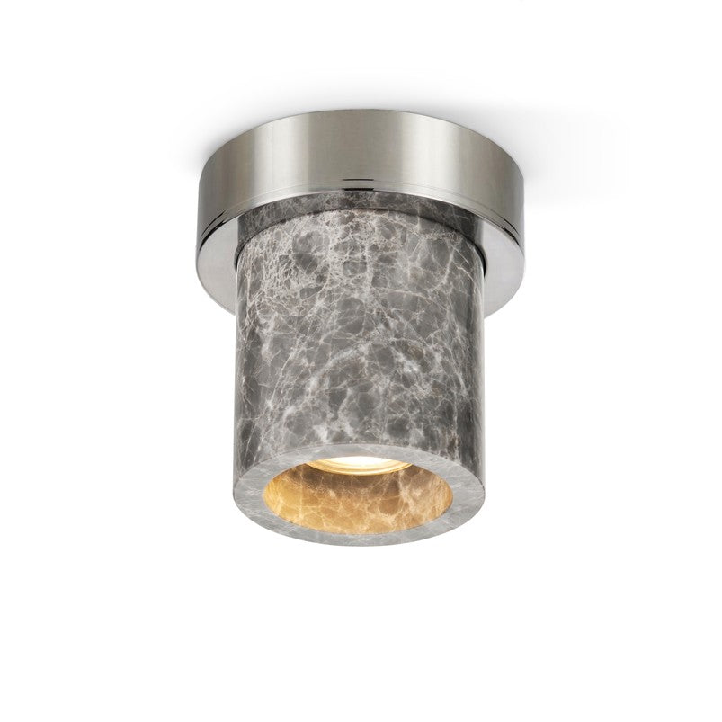 Miss Marble spotlight, stainless steel look and grey • Design by Us
