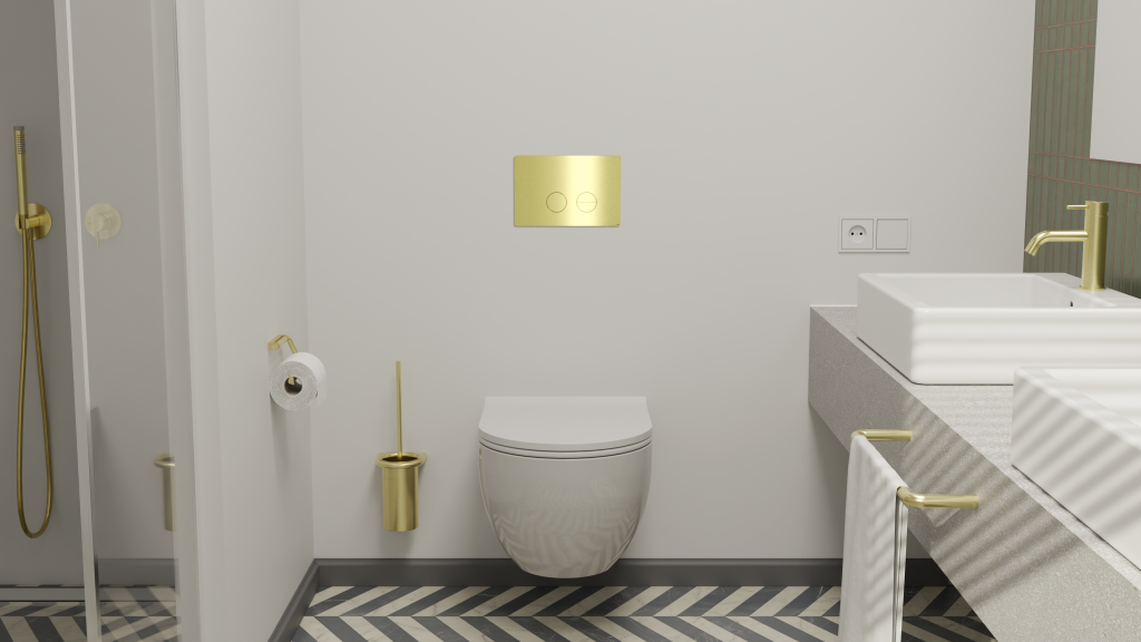 Toiletrulleholder, børstet messing finish • d line - Copenhagenhomedesign