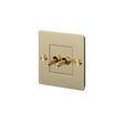 1G double toggle switch in brass • Buster + Punch
