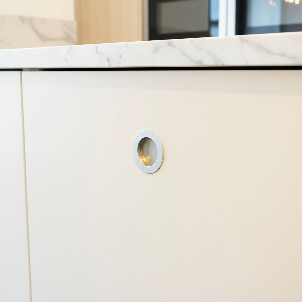 Faxe • Skålgreb Ø55/60 mm, sølv look - Copenhagenhomedesign