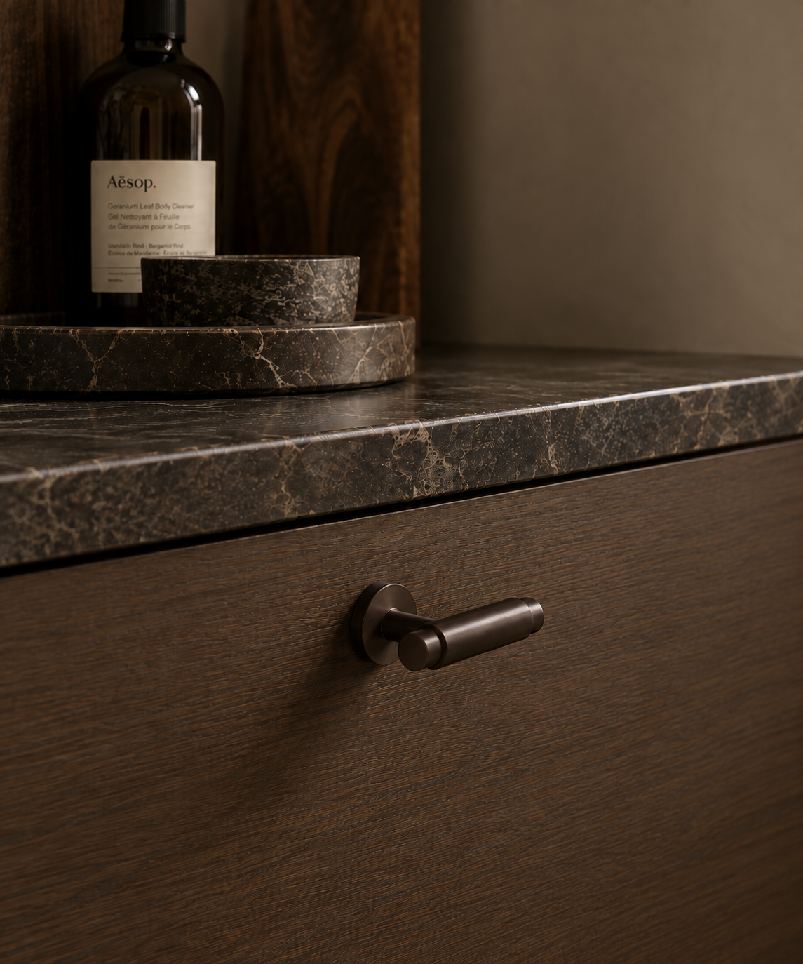 Hasseris T-bar cabinet knob, browned brass look • Chr. Jørgensen