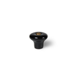 Lyngby black porcelain knob with brass screw, 25 mm • Chr. Jørgensen