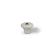 Lyngby white porcelain knob with brass screw, 25 mm • Chr. Jørgensen