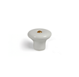 Lyngby white porcelain knob with brass screw, 31 mm • Chr. Jørgensen