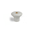 Lyngby white porcelain knob with brass screw, 36 mm • Chr. Jørgensen