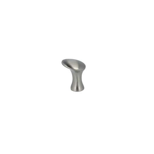 Klitmøller asymmetric furniture knob, stainless steel look