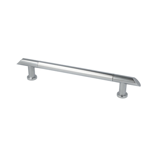 Kvistgård • Bar handle with angled edges, matt chrome
