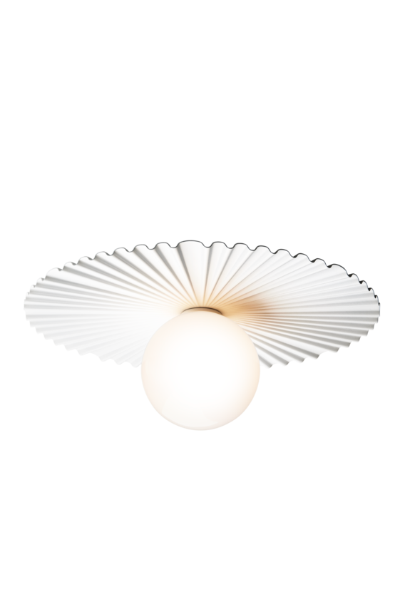 Liila Muuse væg- og loftlampe, hvid / opal • NUURA - Copenhagenhomedesign