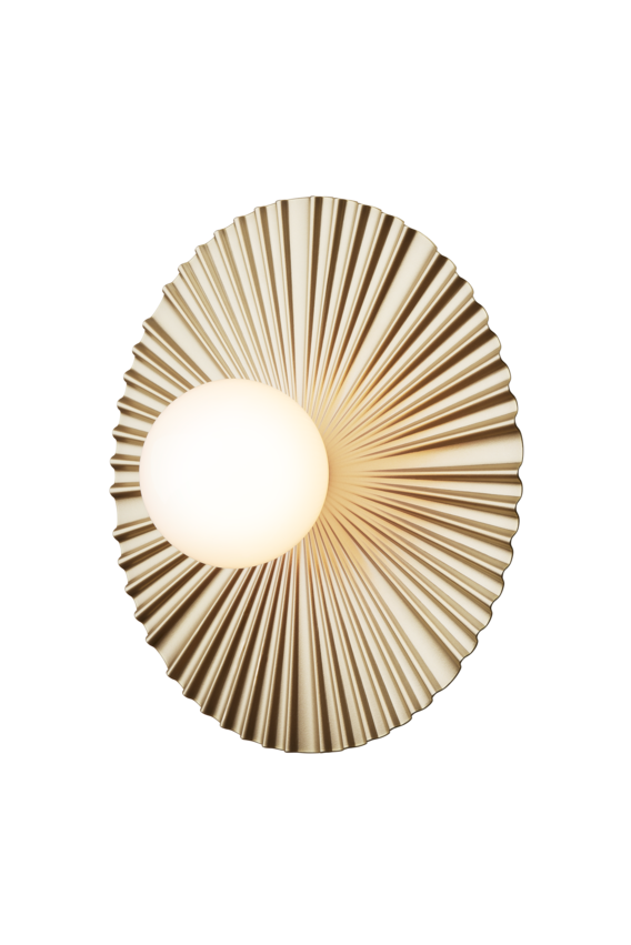 Liila Muuse væg- og loftlampe, nordic gold / opal • NUURA - Copenhagenhomedesign