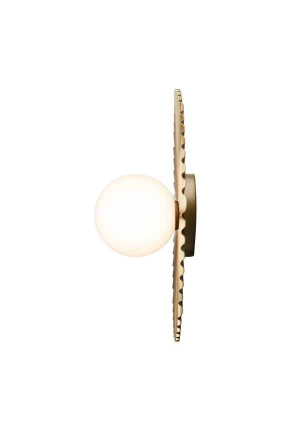 Liila Muuse væg- og loftlampe, nordic gold / opal • NUURA - Copenhagenhomedesign
