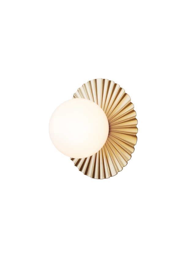 Liila Muuse væg- og loftlampe, nordic gold / opal • NUURA - Copenhagenhomedesign