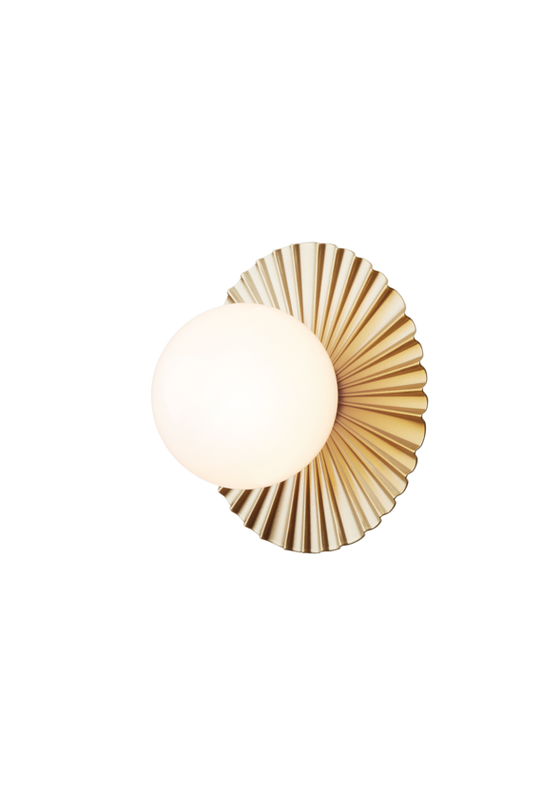 Liila Muuse wall and ceiling light, nordic gold / opal • NUURA