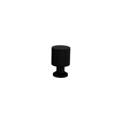 Marienlund linear-textured cabinet knob, matt black – height 25 mm • Chr. Jørgensen