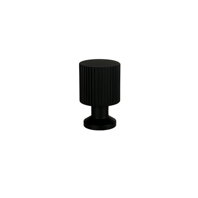 Marienlund linear-textured cabinet knob, matt black – height 33 mm • Chr. Jørgensen