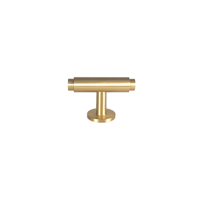 Hasseris T-bar cabinet knob in brushed brass, lacquered • Chr. Jørgensen