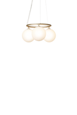 Miira 3 Circular chandelier, brass / opal • NUURA