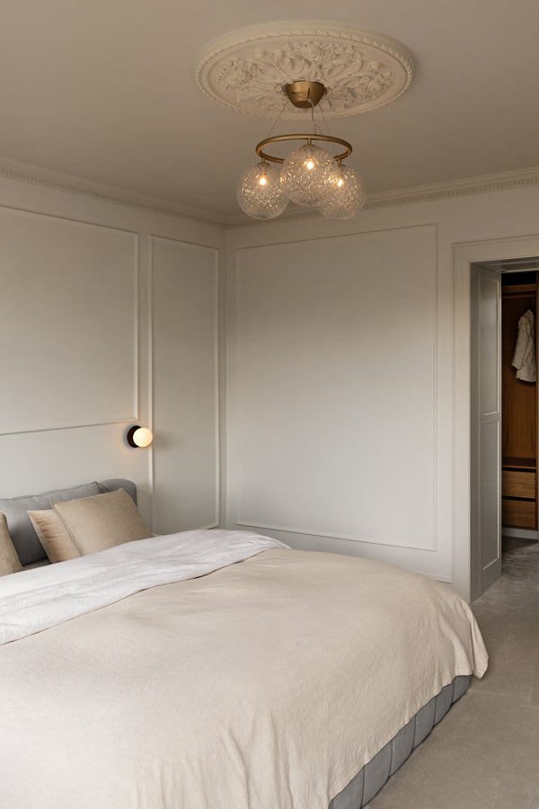 Miira 3 Circular lysekrone, brass / optic clear • NUURA - Copenhagenhomedesign
