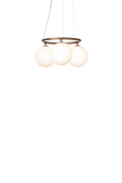 Miira 3 Circular chandelier, dark bronze / opal • NUURA