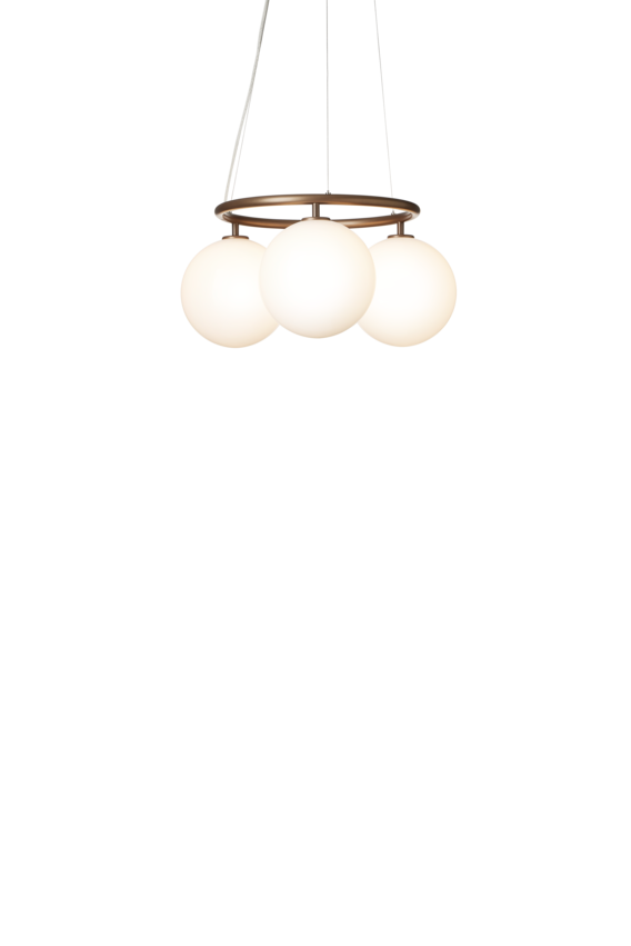 Miira 3 Circular lysekrone, dark bronze / opal • NUURA - Copenhagenhomedesign