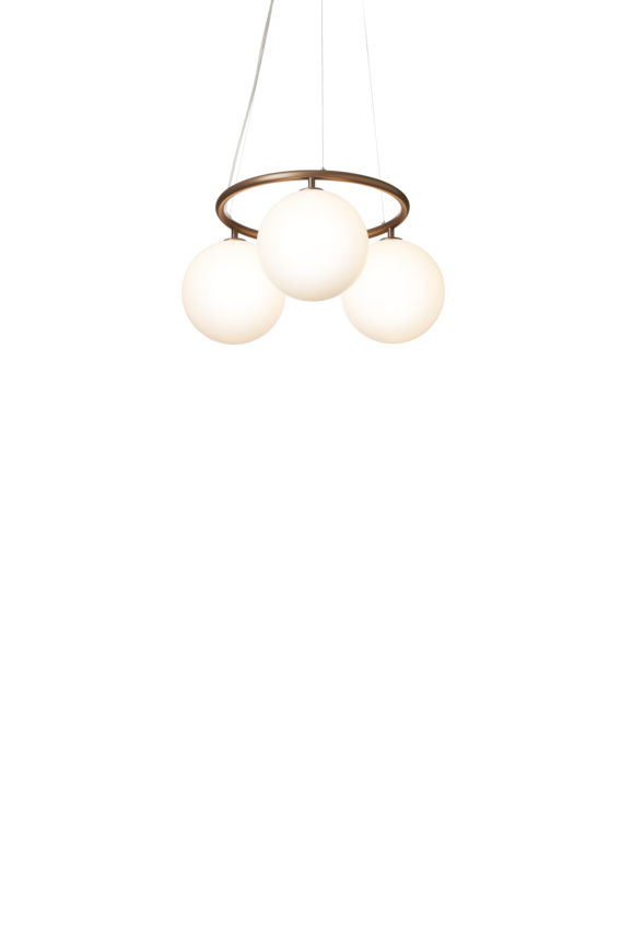 Miira 3 Circular lysekrone, dark bronze / opal • NUURA - Copenhagenhomedesign