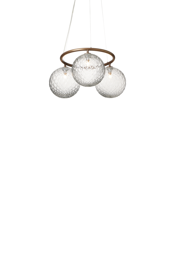 Miira 3 Circular lysekrone, dark bronze / optic clear • NUURA - Copenhagenhomedesign