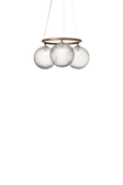 Miira 3 Circular chandelier, dark bronze / optic clear • NUURA