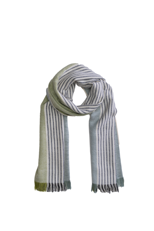 Scarf, green/black/white • NORDICMODERN