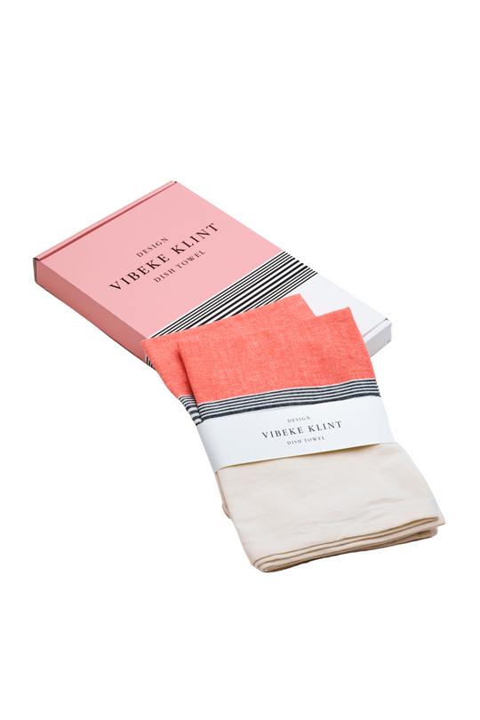 Tea towels (2 pcs.), pink/black/white • NORDICMODERN