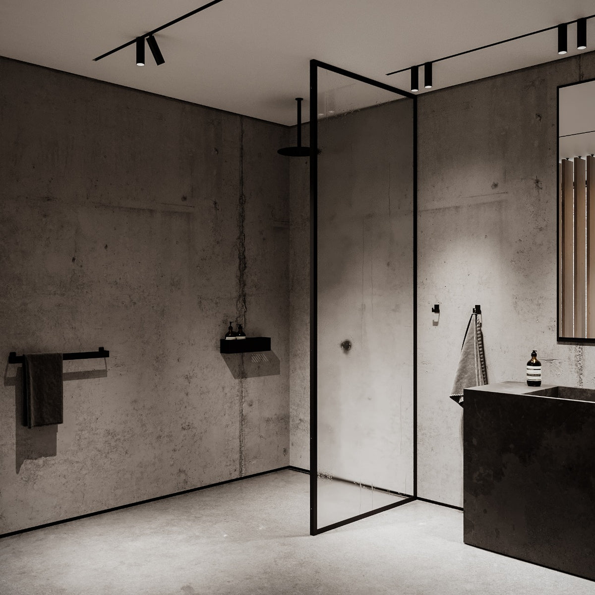Brusehylde, sort • NICHBA - Copenhagenhomedesign