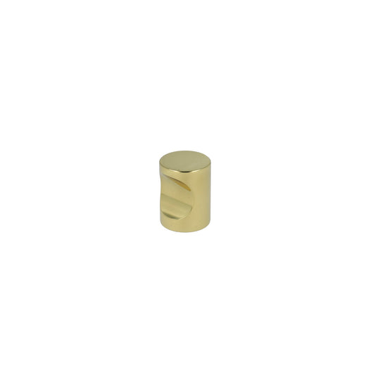 Nordhavn cylindrical cabinet knob, polished brass