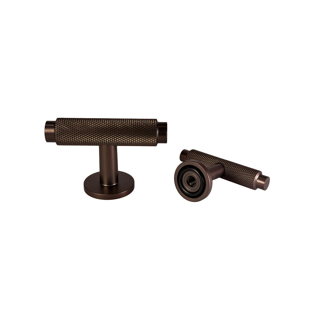Nørrebro T-bar cabinet knob, bronze / browned brass, 50 mm • Chr. Jørgensen