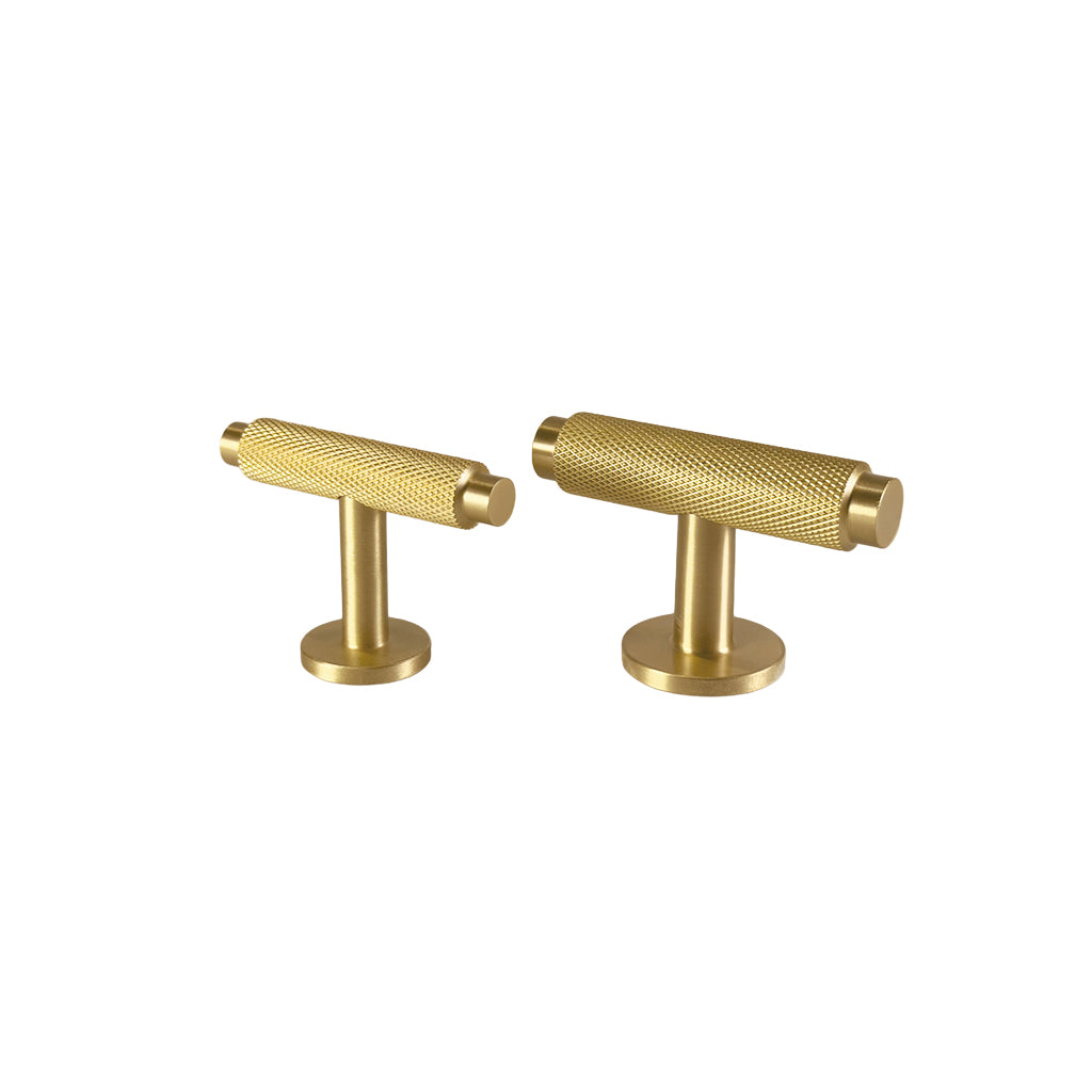 Nørrebro T-bar cabinet knob, lacquered brushed brass, 50 mm • Chr. Jørgensen