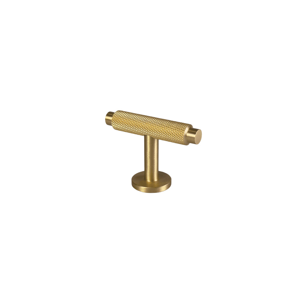 Nørrebro T-bar cabinet knob, lacquered brushed brass, 50 mm • Chr. Jørgensen