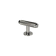 T-bar cabinet knob with diamond-cut pattern – polished nickel-plated, 56 mm – Nørrebro • Chr. Jørgensen