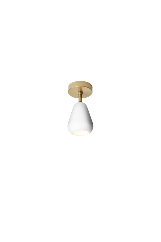Anoli Spot Surface med roset, nordic gold / hvid • NUURA - Copenhagenhomedesign